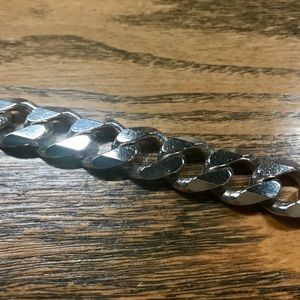 9” Men’s Silver Curb Link Bracelet